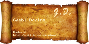 Gaebl Dorina névjegykártya